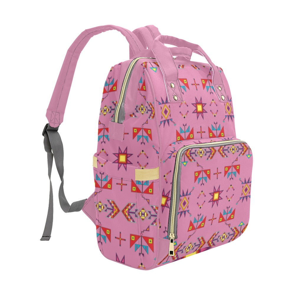 Scattered Generations Pink Multi-Function Diaper Backpack/Diaper Bag