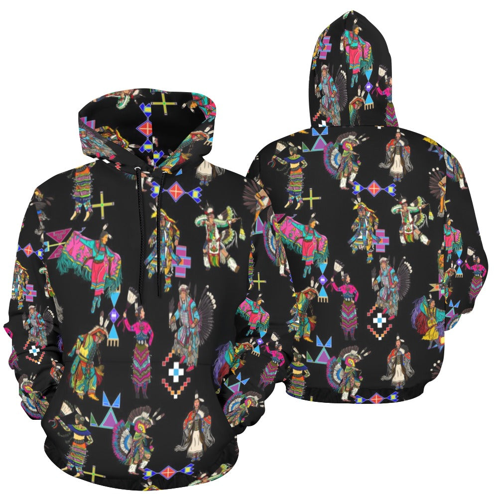 Grand Entry Dancers Black Hoodie for Women (USA Size)