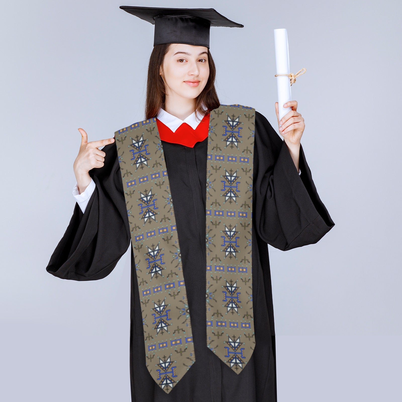 Eagle Strike Brown Graduation Stole