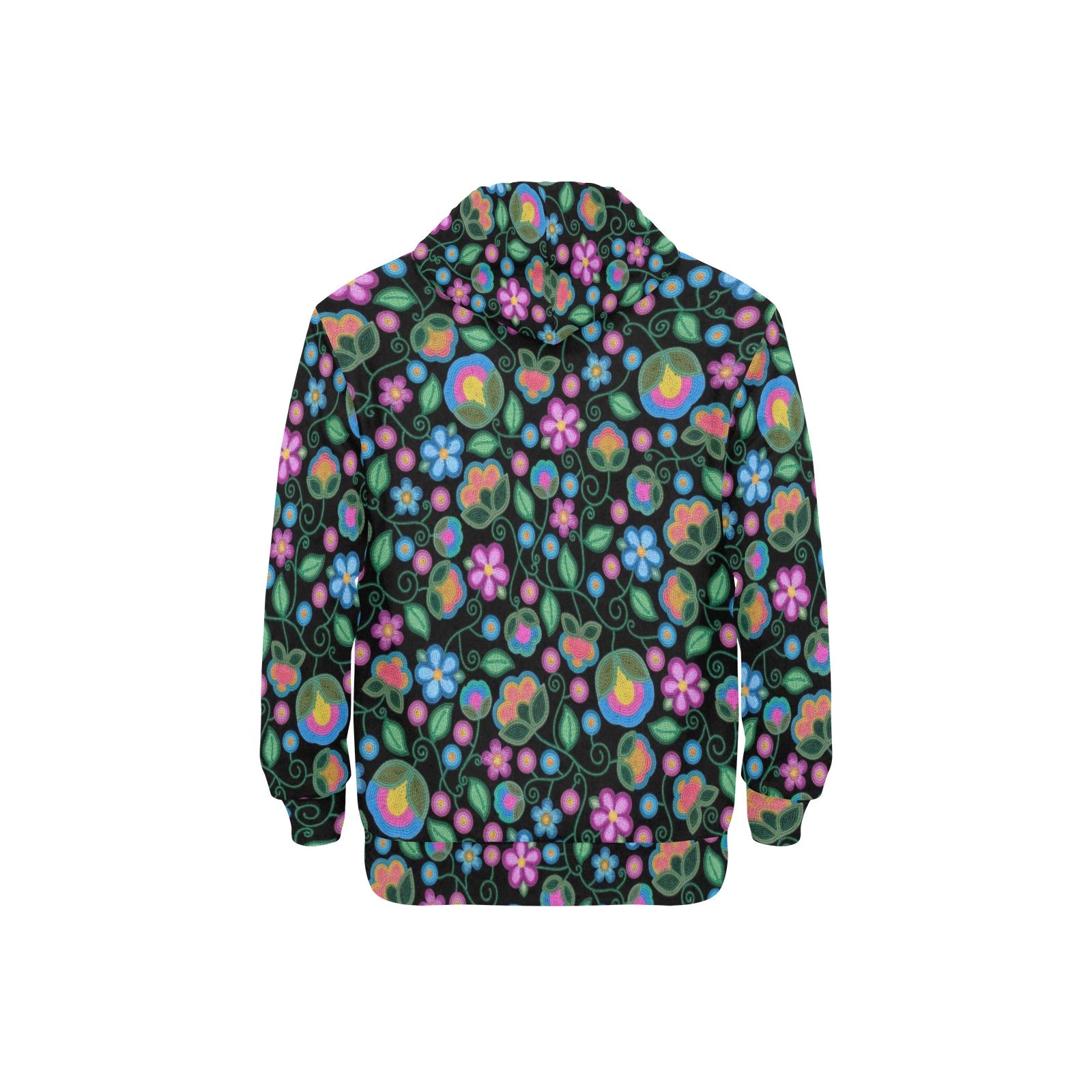 Turquoise Sunbeam Men's Long Sleeve Fleece Hoodie