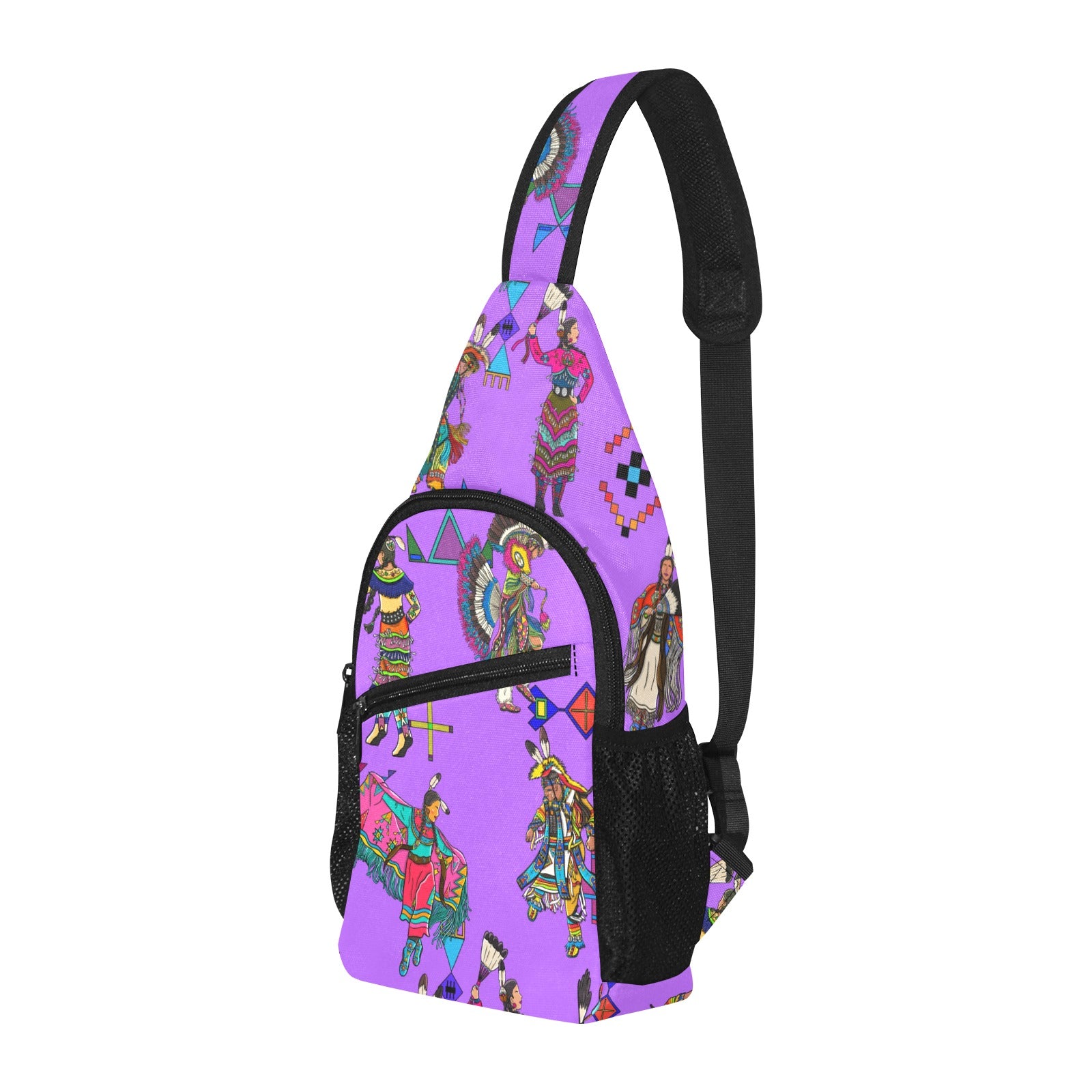 Grand Entry Dancers Purple Chest Bag