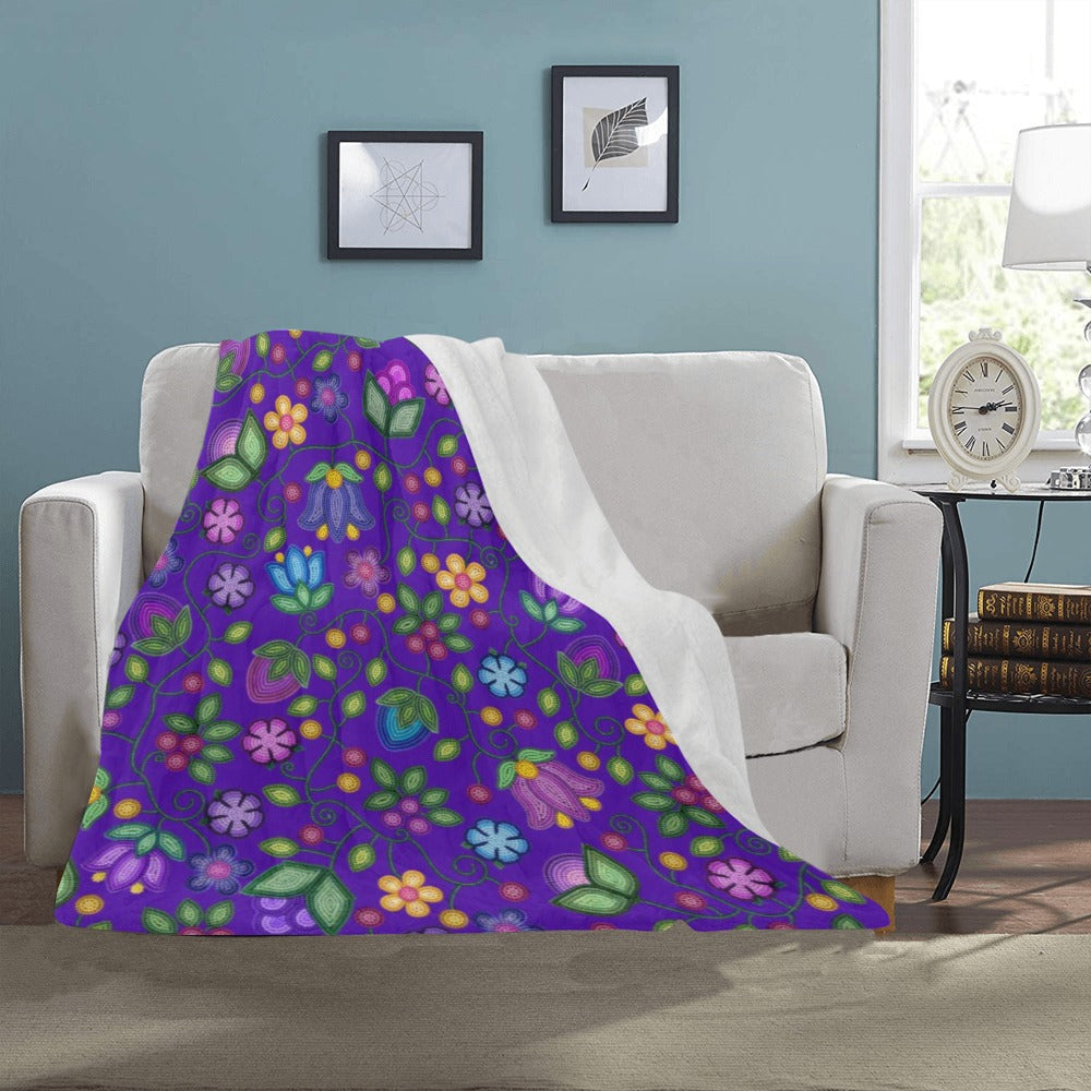 Bloom Uplift Indigo Ultra-Soft Micro Fleece Blanket 40"x50"