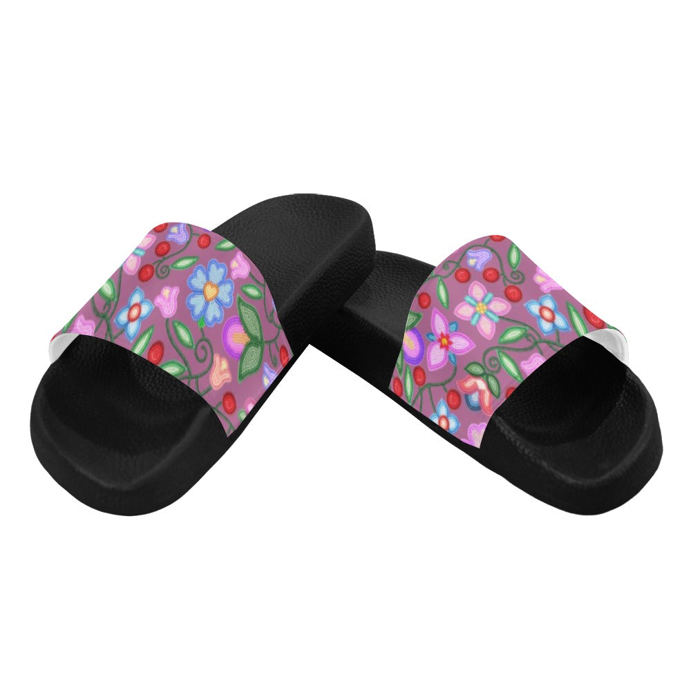 Petal Harmony Dusty Rose Women's Slide Sandals