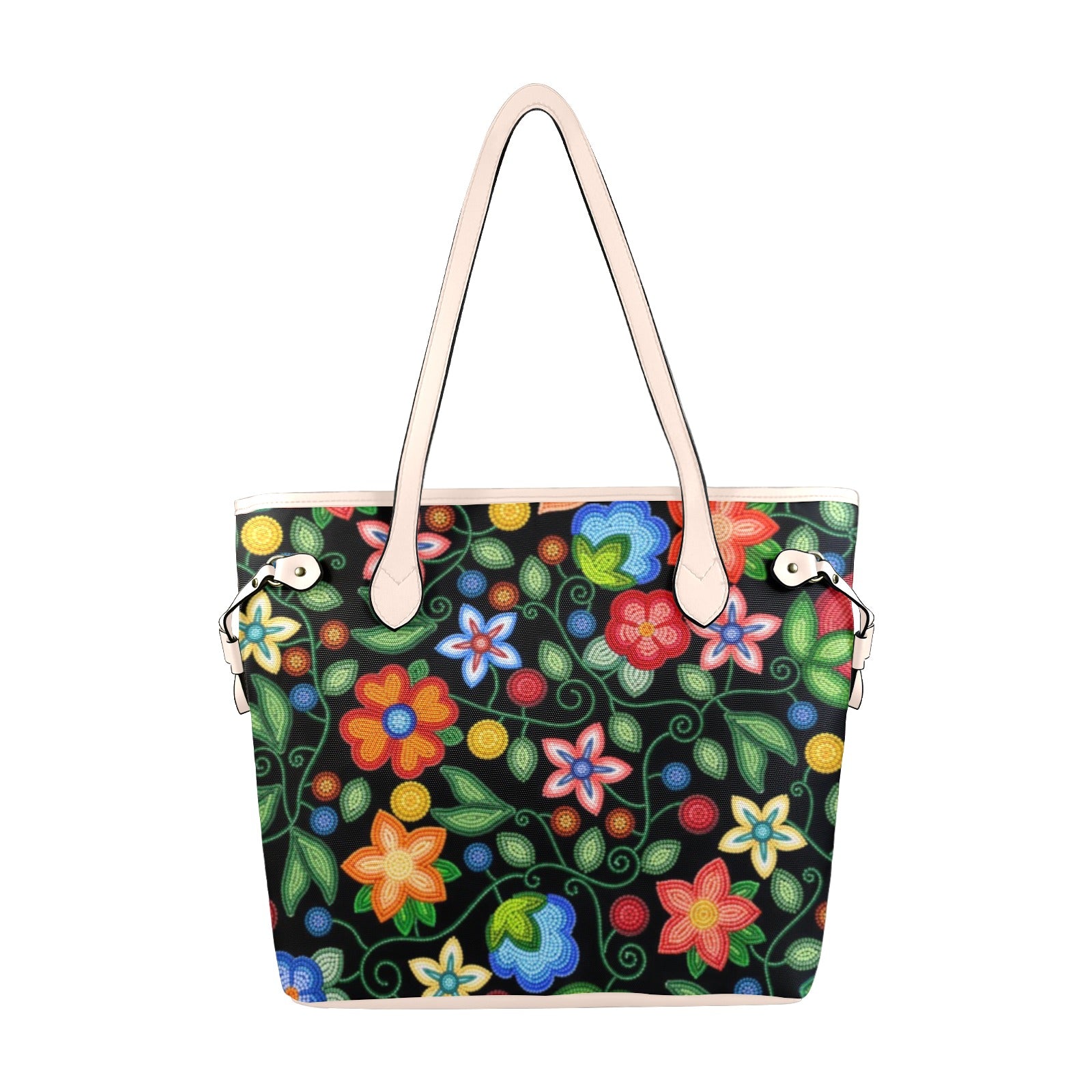 Morning Harmony Black Clover Canvas Tote Bag