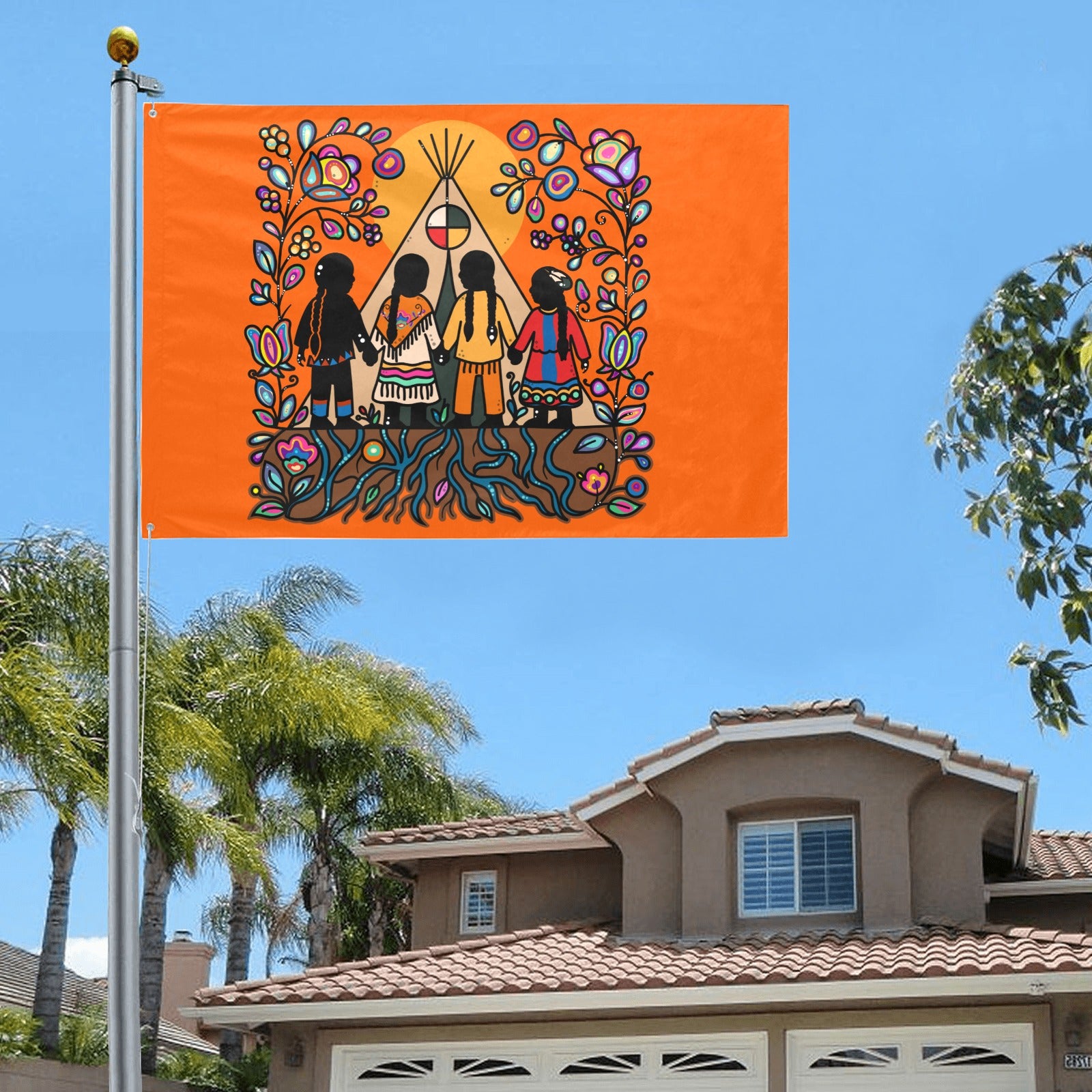 Rooted in Culture 01 Garden Flag 70"x47"
