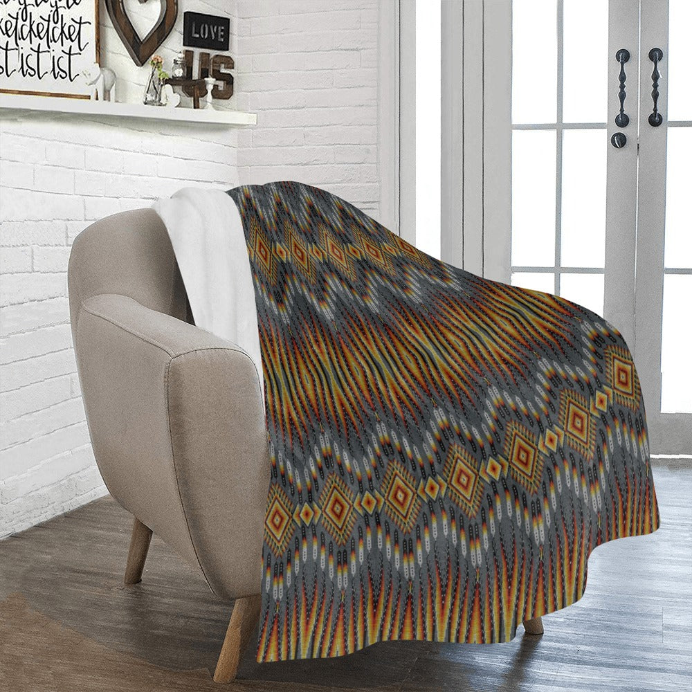 Fire Feather Grey Ultra-Soft Micro Fleece Blanket 50"x60"