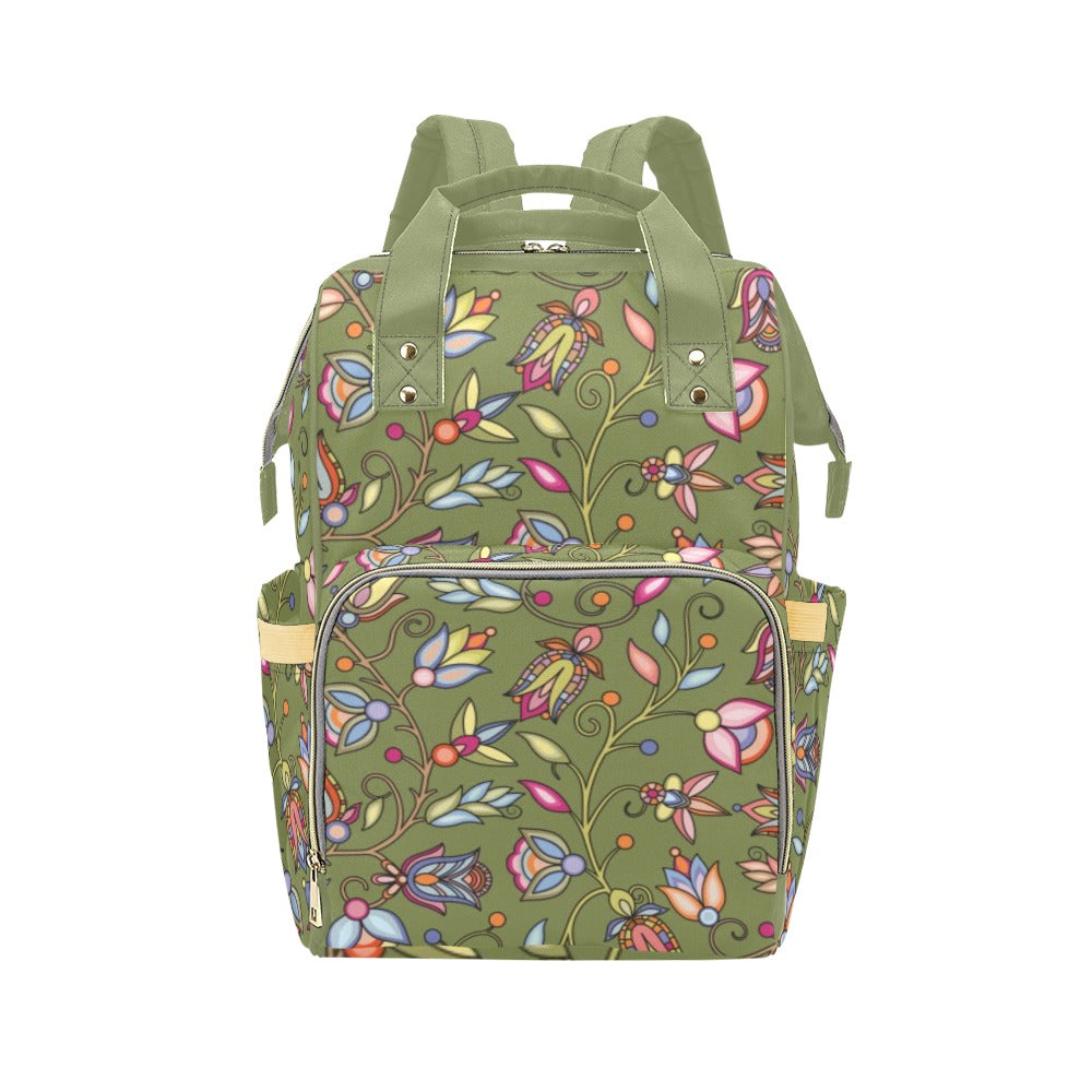 Buffalo Bloom Sage Multi-Function Diaper Backpack/Diaper Bag