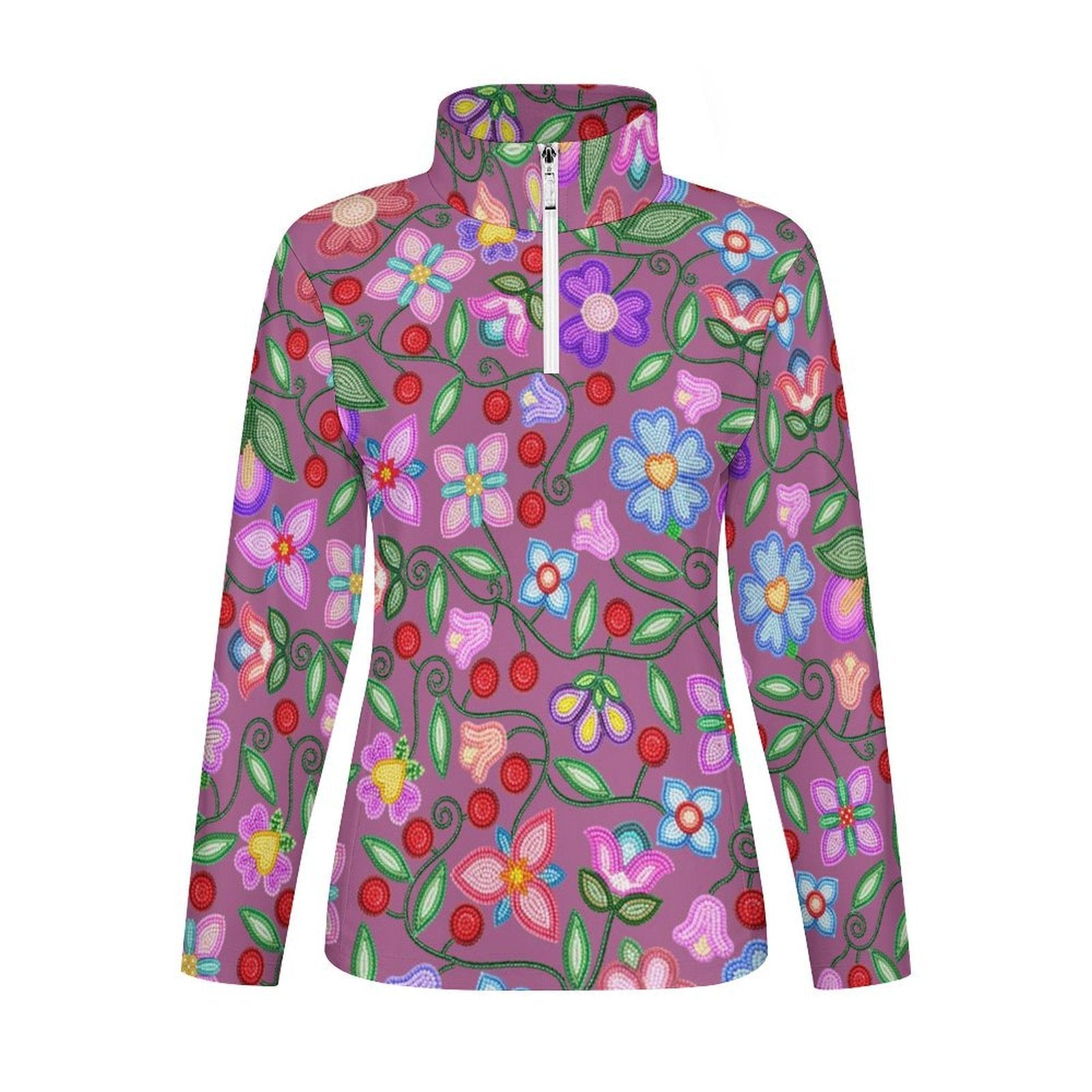 Petal Harmony Dusty Rose Long Sleeve Yoga Shirt