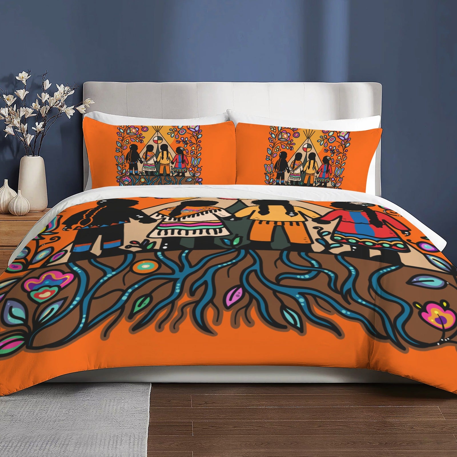 Rooted in Culture 3-Piece Bedding Set 94x104inch