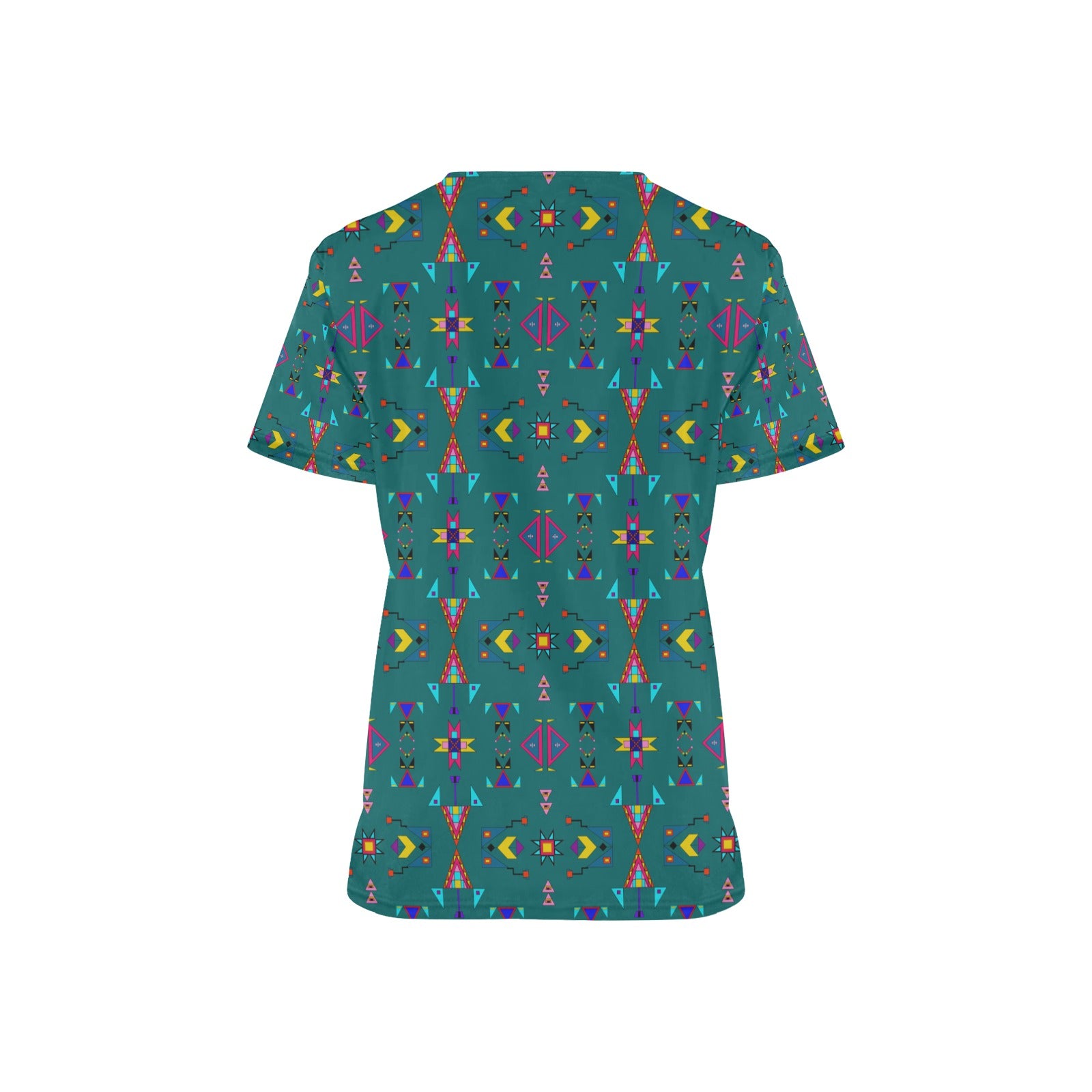 Enemy Territory Teal Scrub Top