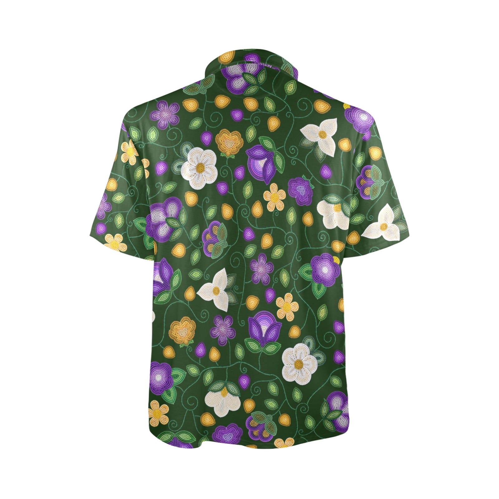 Midnight Moss Bloom Forest Polo Shirt