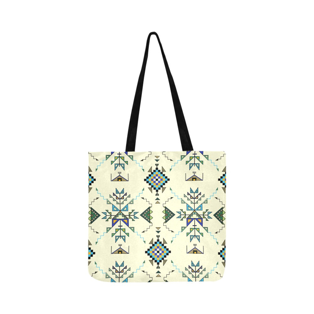 Bear Shield Cream Reusable Shopping Bag (Two sides)