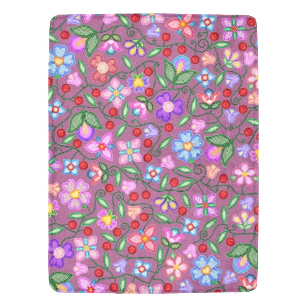 Petal Harmony Dusty Rose Ultra-Soft Micro Fleece Blanket 60"x80"