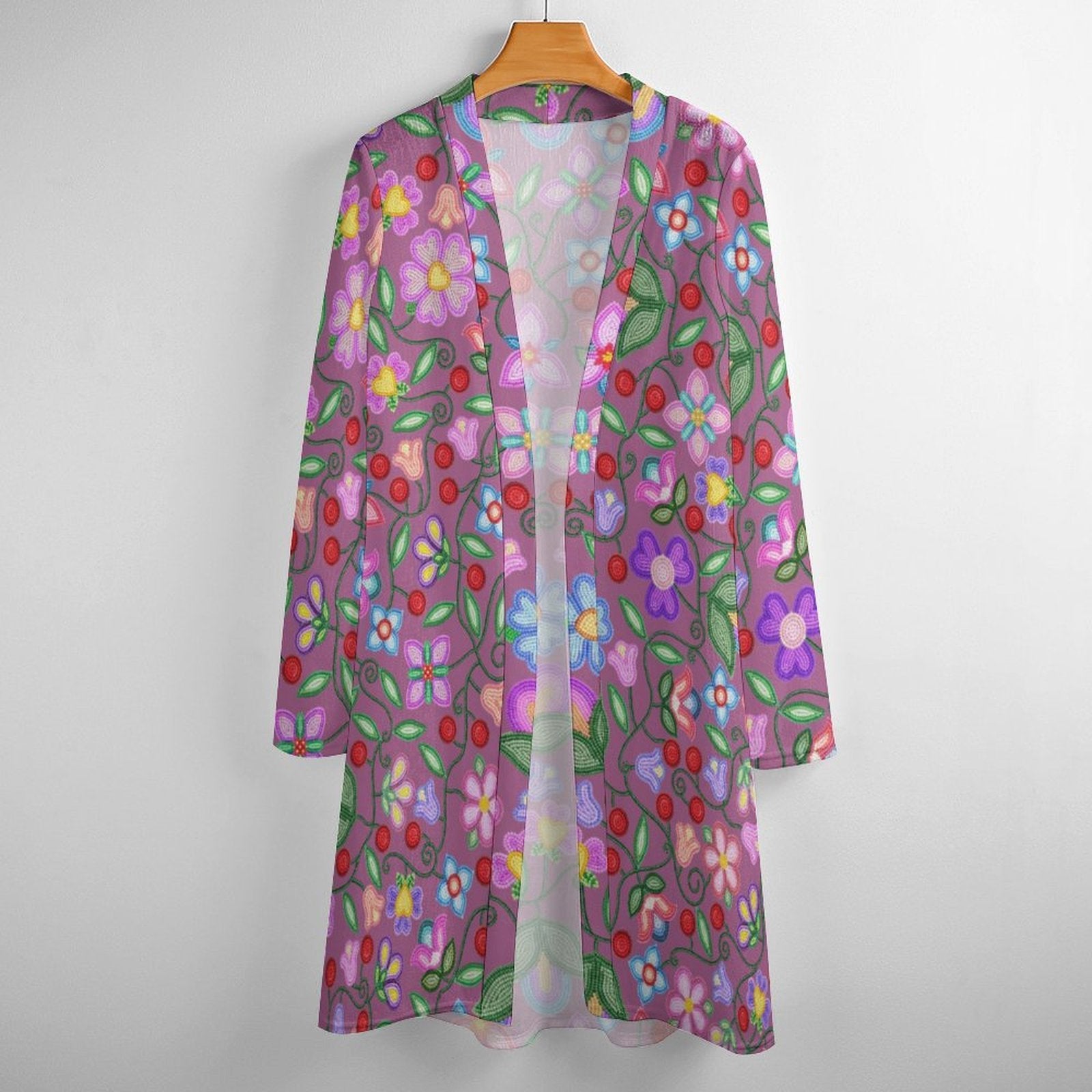 Petal Harmony Dusty Rose Cardigan