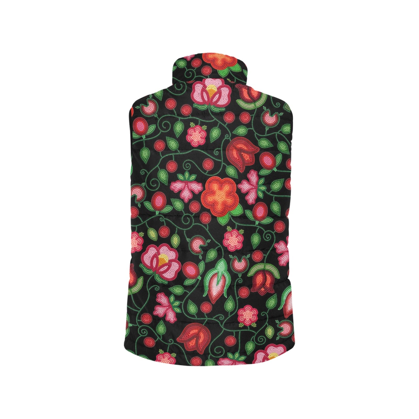 Rose Reverie Black Women's Padded Vest Jacket