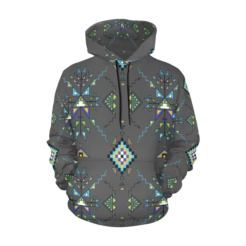 Bear Shield Gray Hoodie for Men (USA Size)