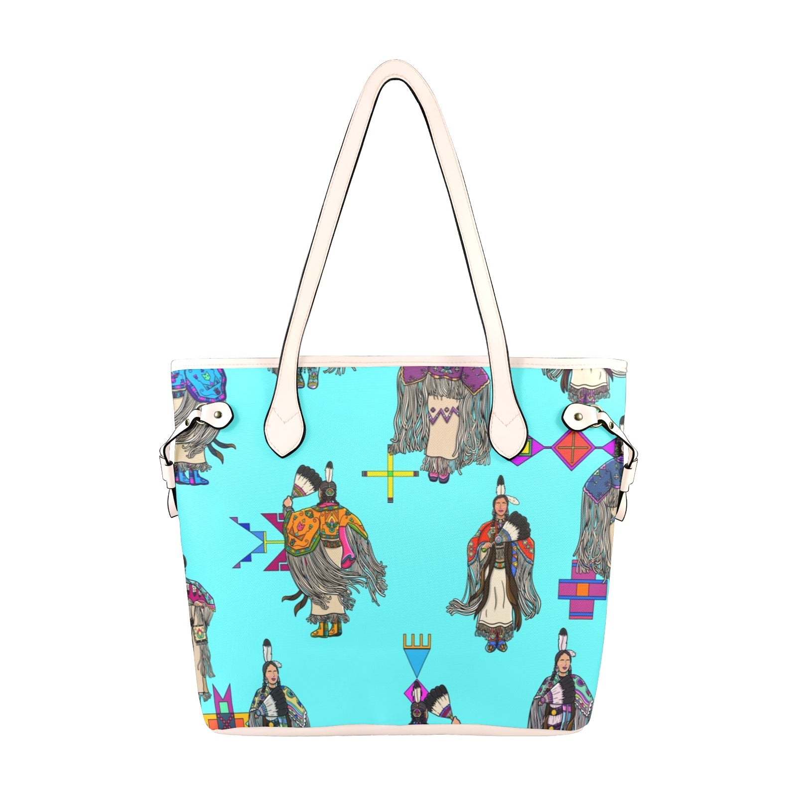 Women's Tradish Dancers Turquoise Clover Canvas Tote Bag
