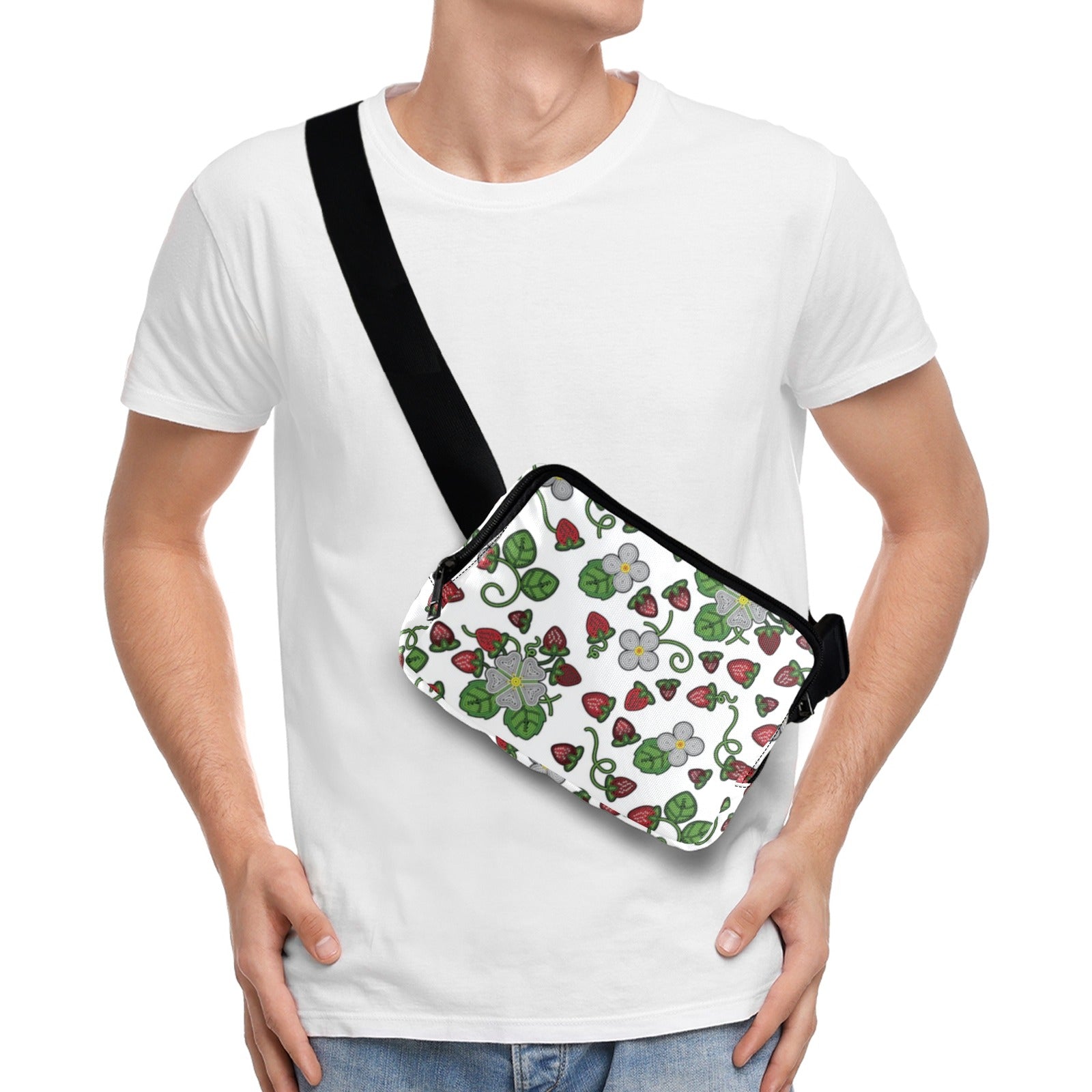 Strawberry Dreams White Belt Bag