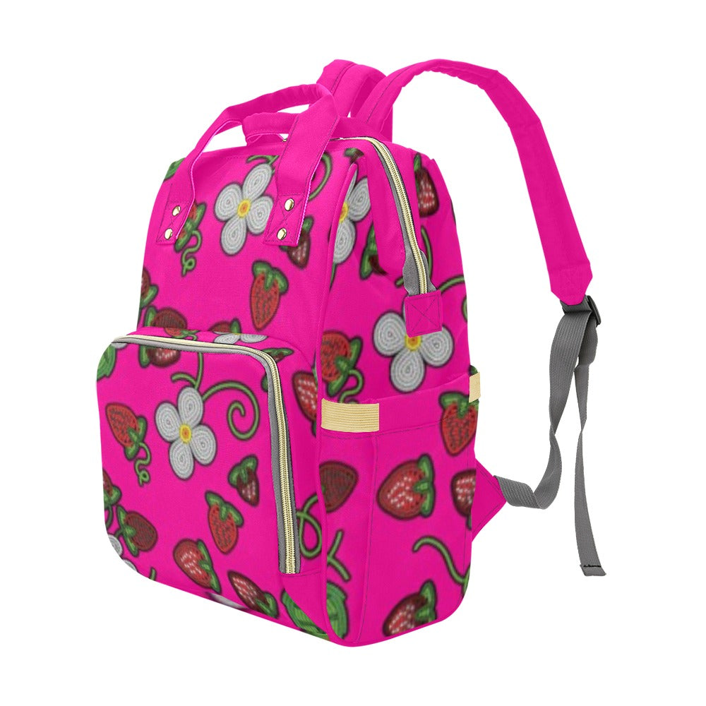 Strawberry Dreams Blush Multi-Function Diaper Backpack/Diaper Bag