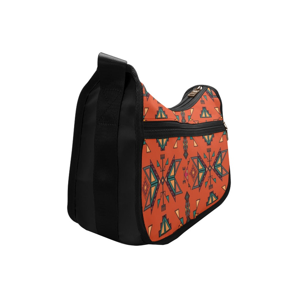 Arrow dawn Fabric Orange Crossbody Bag