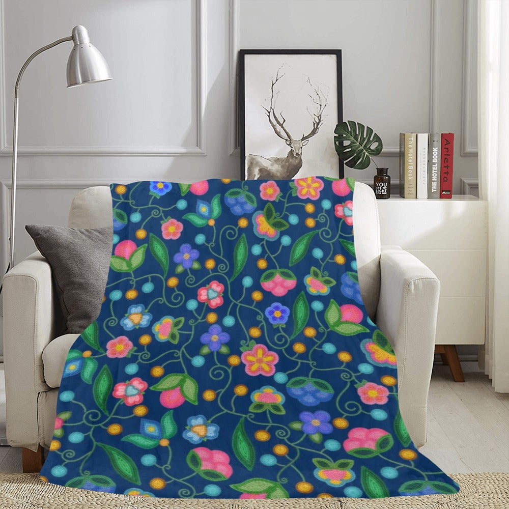 Skyberry Serenade Navy Ultra-Soft Micro Fleece Blanket 60"x80"