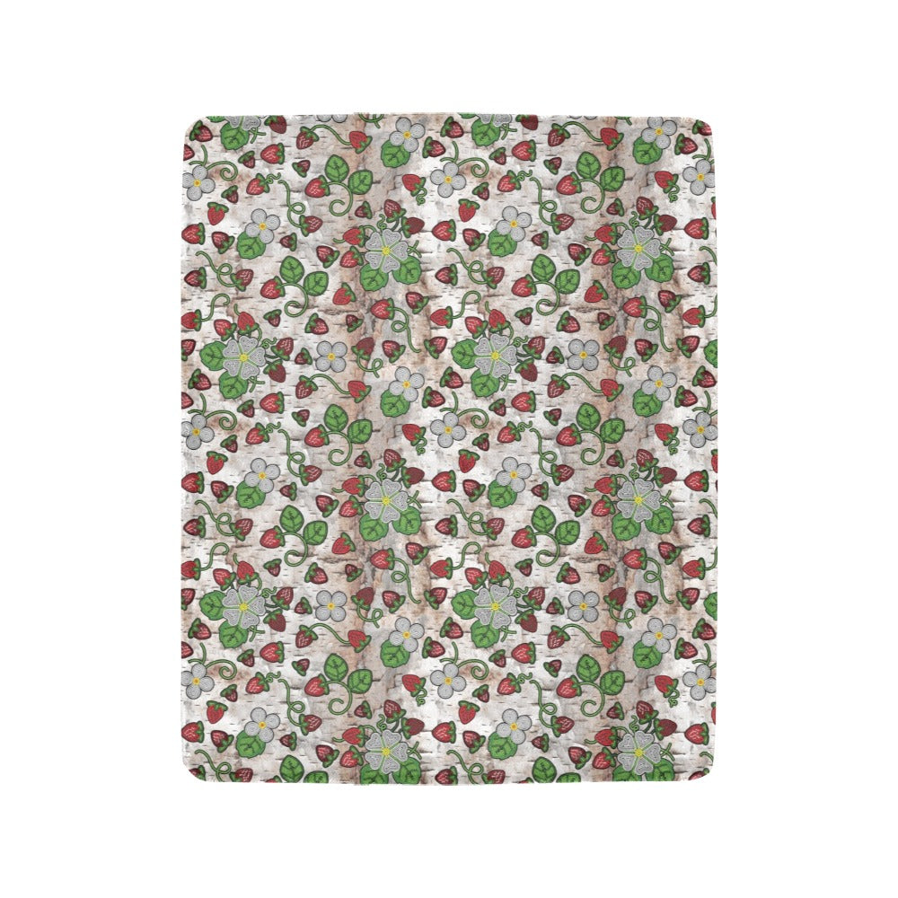 Strawberry Dreams Br Bark Ultra-Soft Micro Fleece Blanket 40"x50"
