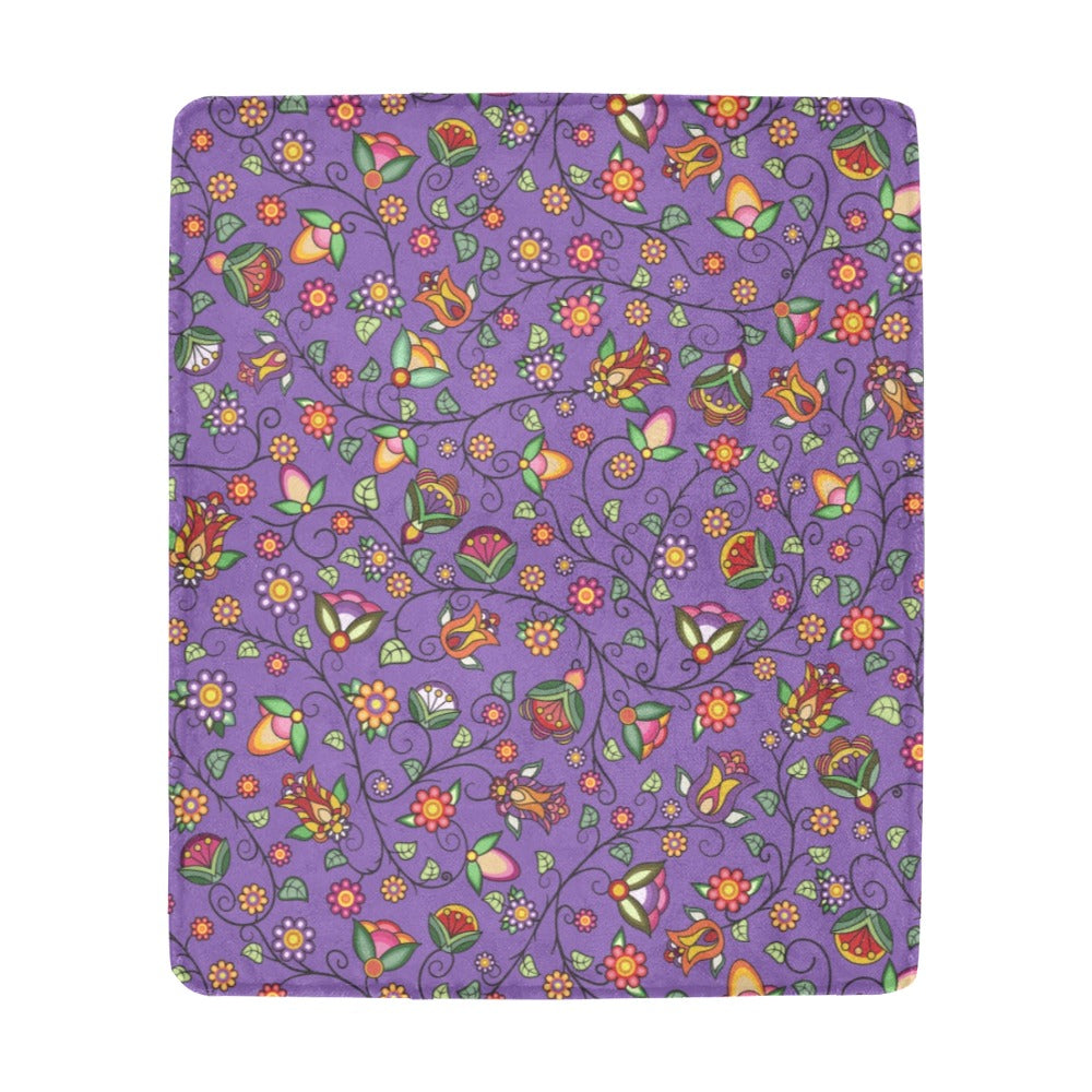 Heartbeat Petals Purple Ultra-Soft Micro Fleece Blanket 50"x60"