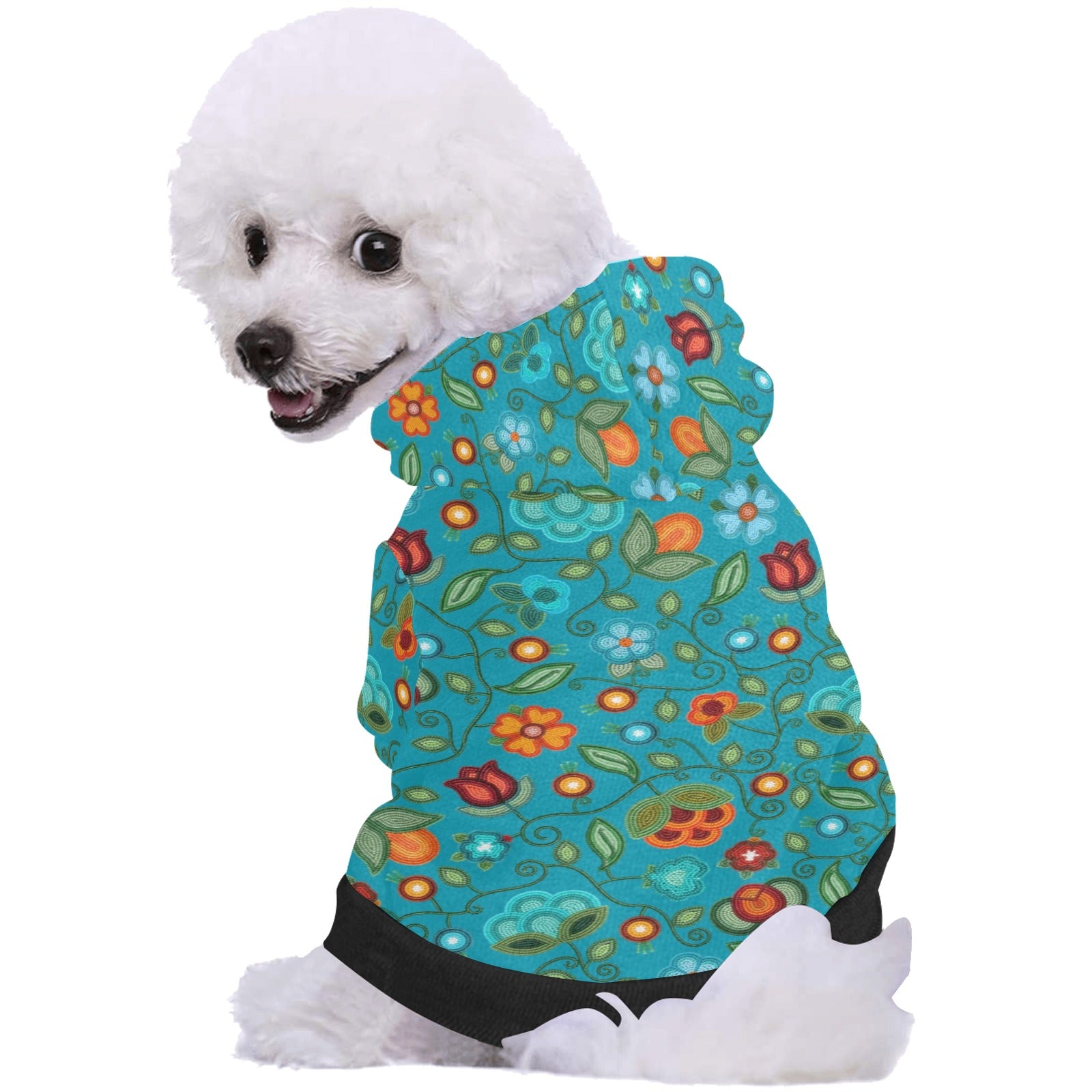 Prairie Fire Petals Ocean Pet Dog Hoodie