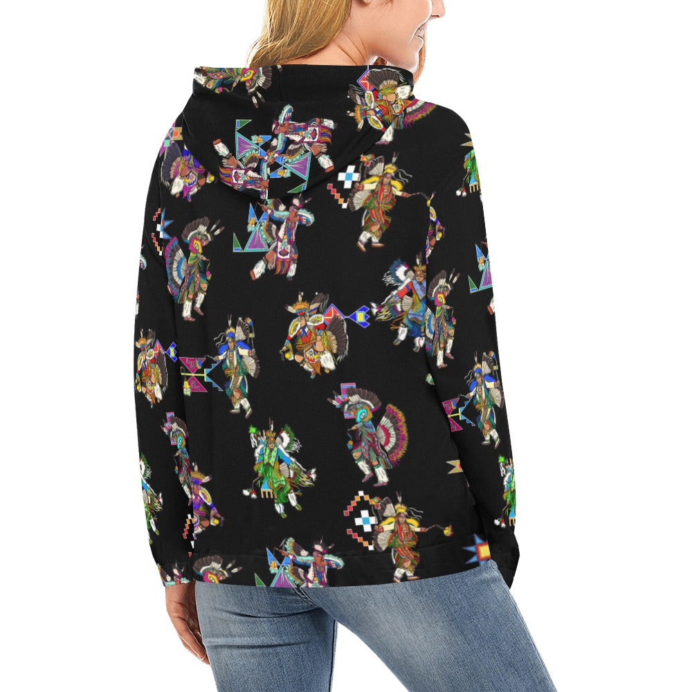 Men's Fancy Dancer Black Hoodie for Women (USA Size)