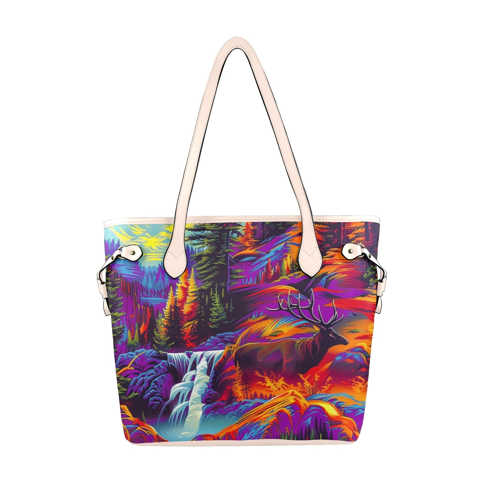 Elk Camo Clover Canvas Tote Bag