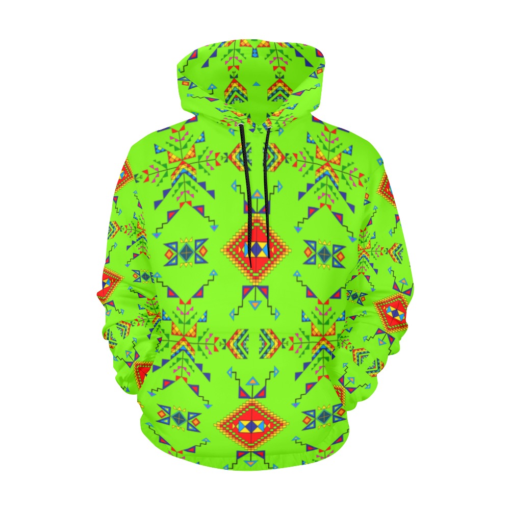 Buffalo Jump Neon Green Hoodie for Women (USA Size)