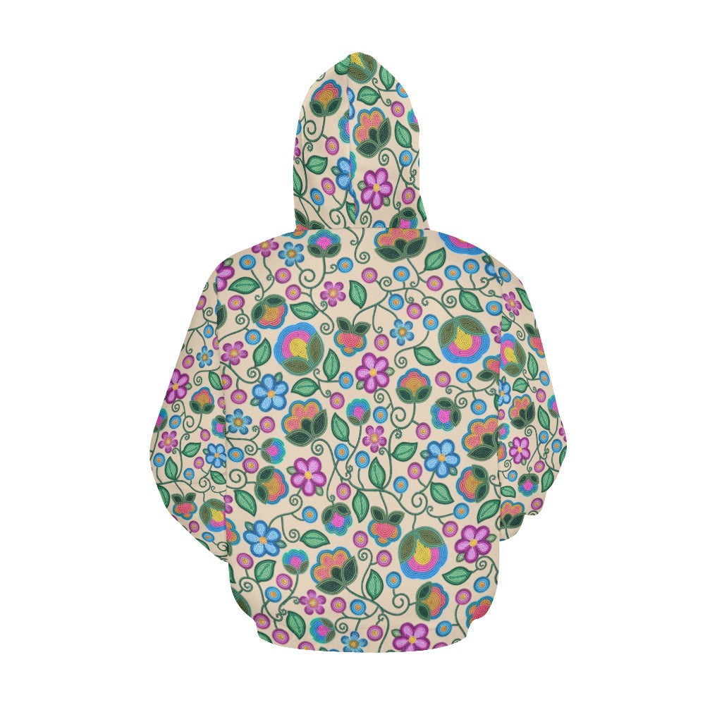 Turquoise Sunbeam Cream All Over Print Hoodie for Women (USA Size)