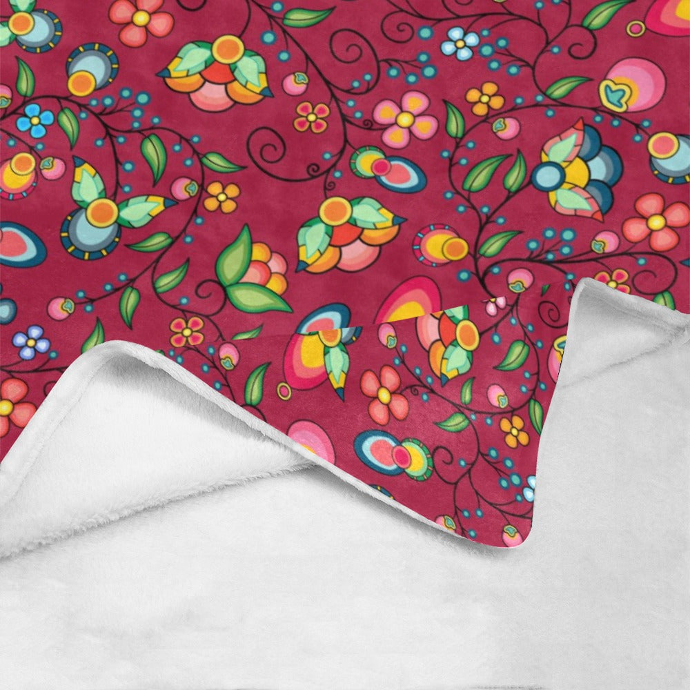 Floral Bounty Magenta Ultra-Soft Micro Fleece Blanket 50"x60"