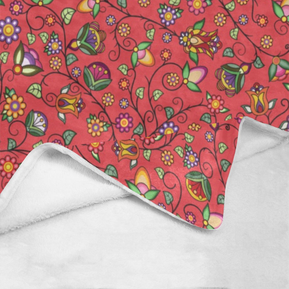 Heartbeat Petals Red Ultra-Soft Micro Fleece Blanket 40"x50"