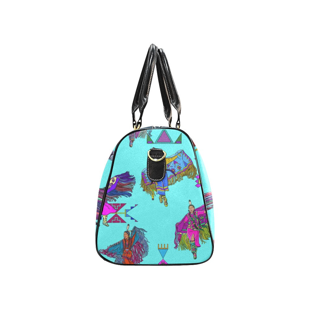 Women's Fancy Dancers Turquoise Waterproof Travel Bag/Small