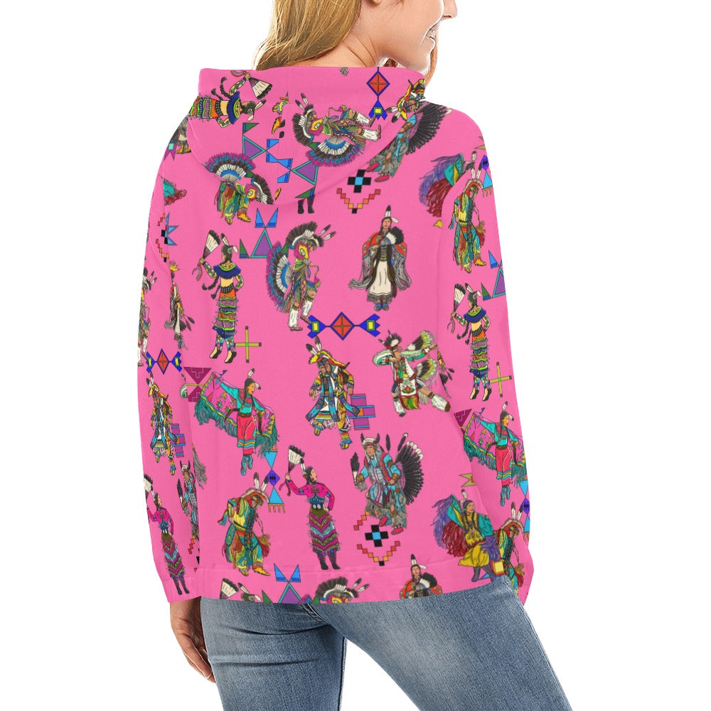 Grand Entry Dancer Pink Hoodie for Women (USA Size)