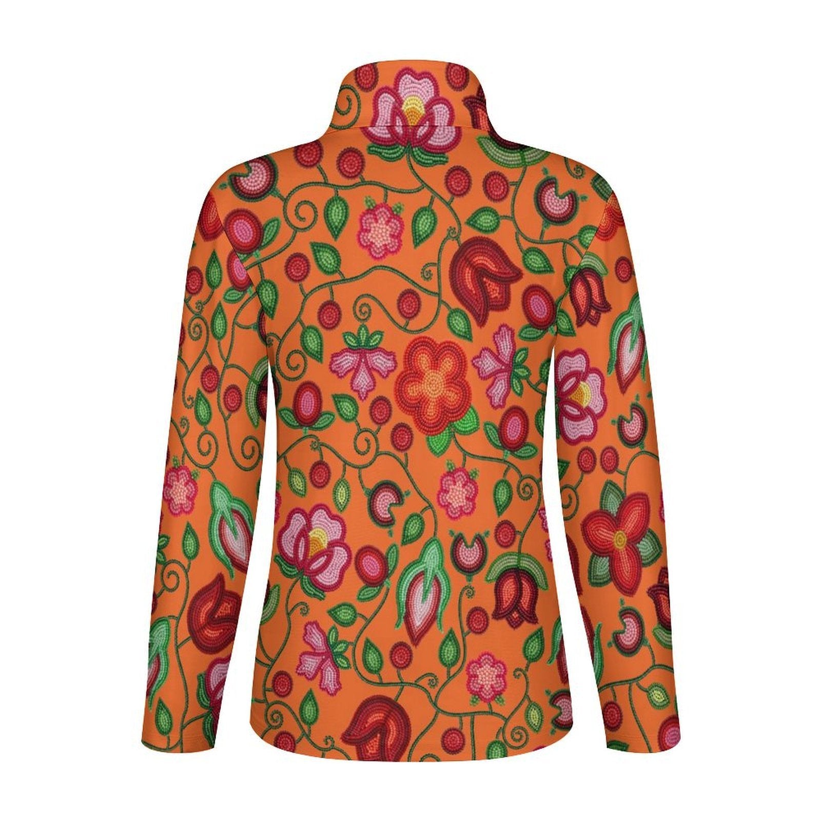 Rose Reverie Orange Long Sleeve Yoga Shirt