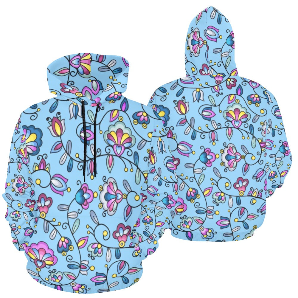 Autumn Bundle Blessing Blue Hoodie for Women (USA Size)