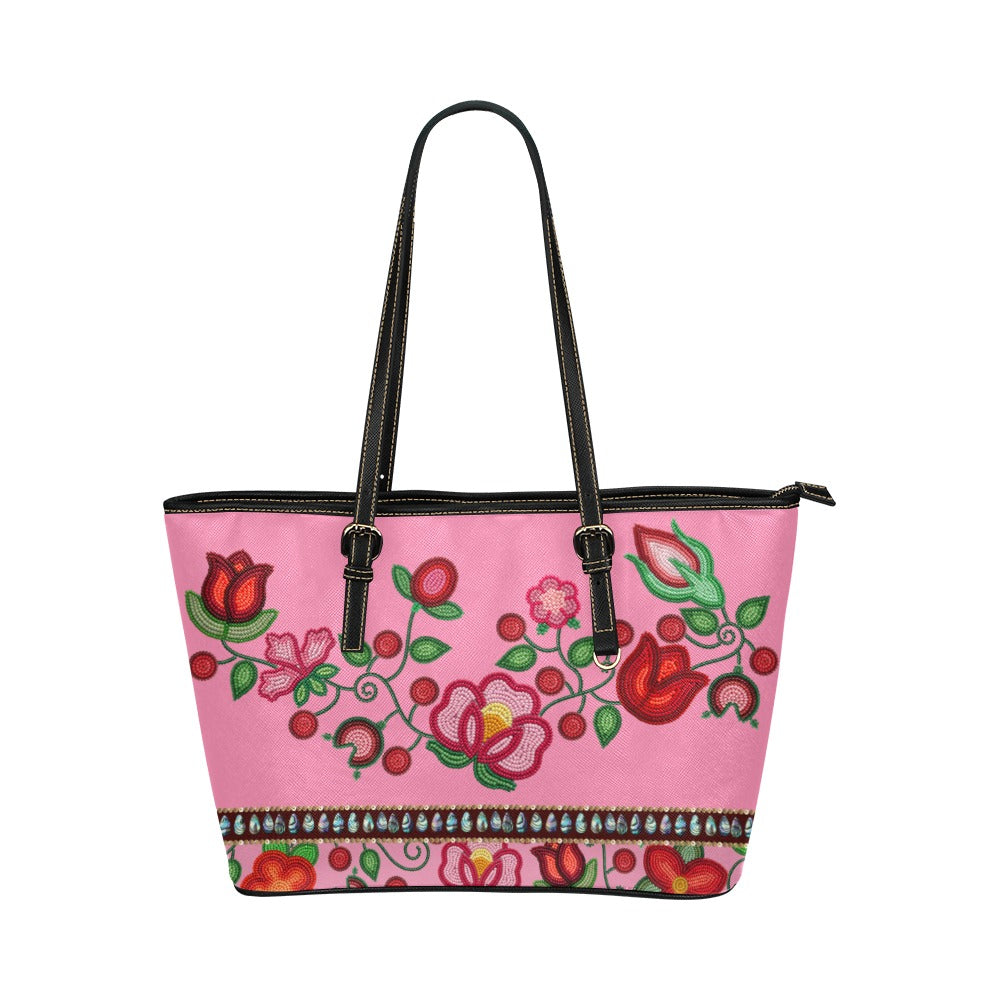 Rose Reverie Leather Tote Bag/Large
