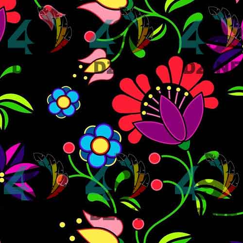 Fleur Indigine Satin Fabric By the Yard Pre Order