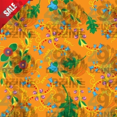 Vine Life Sunshine Satin Fabric By the Yard Pre Order