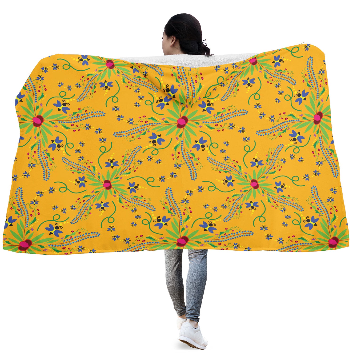 Willow Bee Sunshine Hooded Blanket
