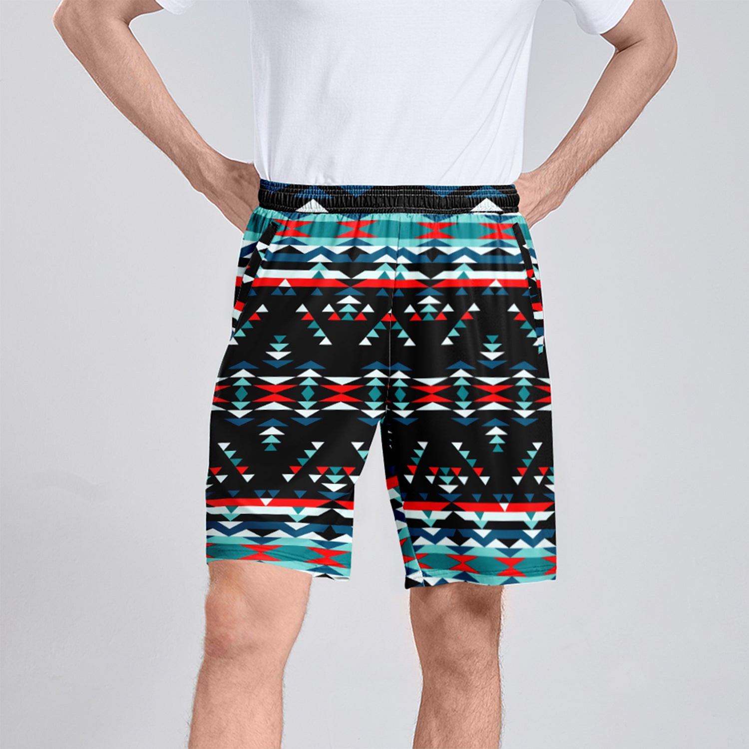 Visions of Peaceful Nights Athletic Shorts with Pockets