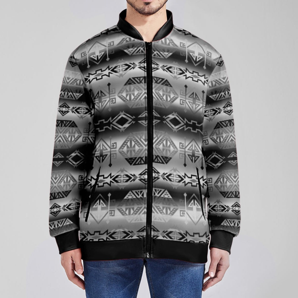 Trade Route Cave Zippered Collared Lightweight Jacket