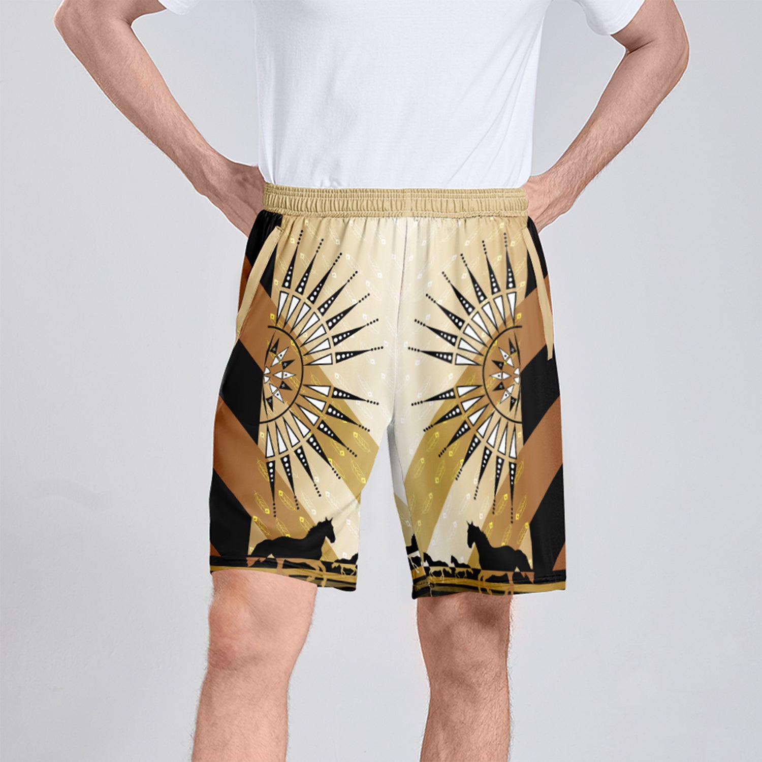 Stallion Skyline Athletic Shorts with Pockets