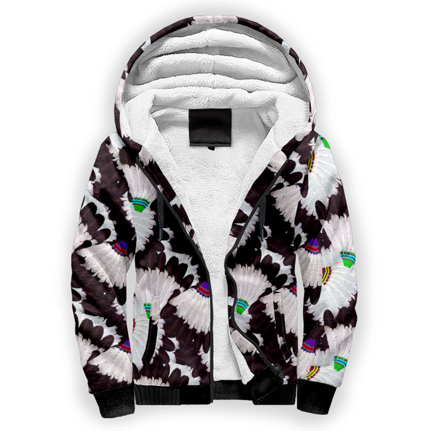 Eagle Feather Fans Sherpa Hoodie