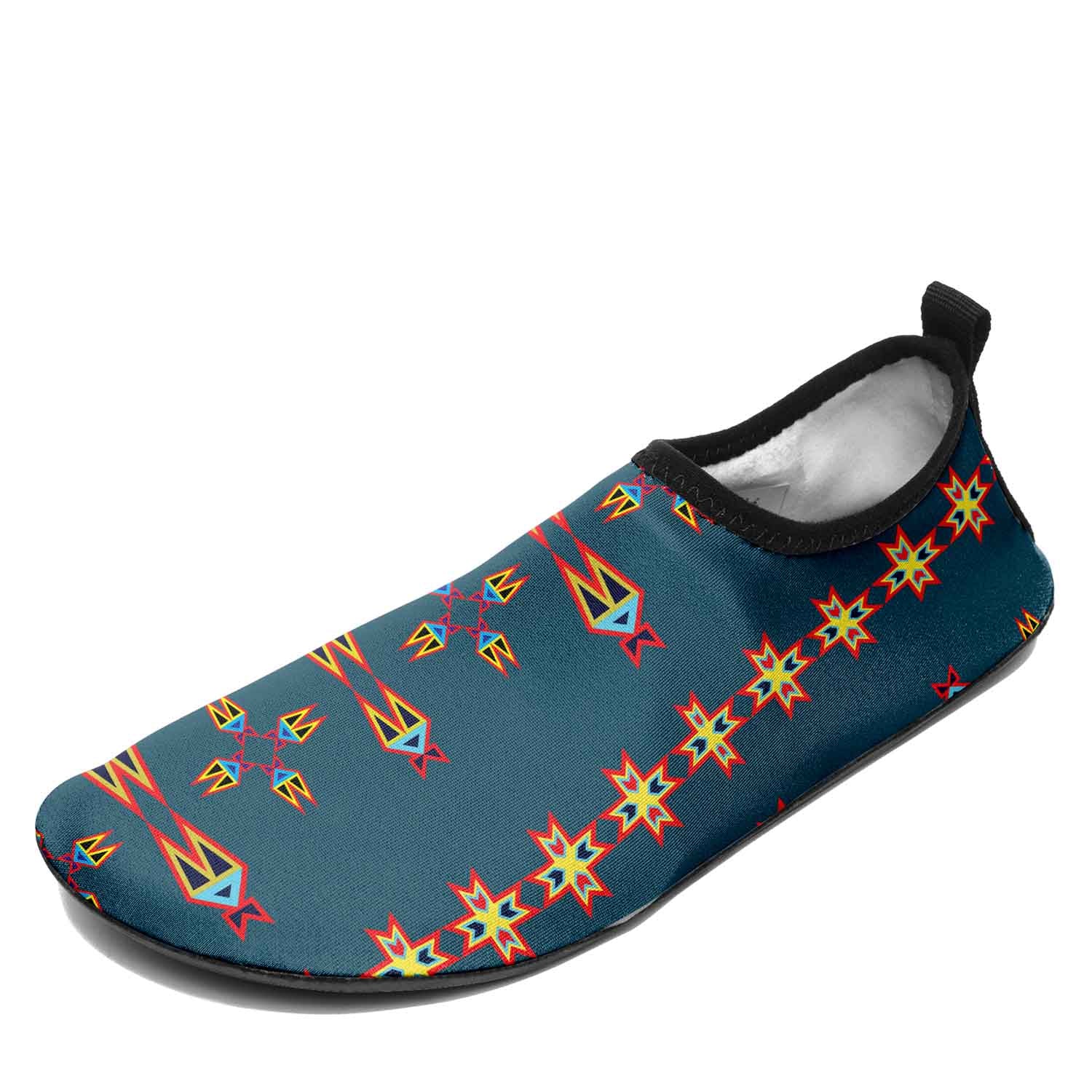 Four Directions Lodges Ocean Kid's Sockamoccs Slip On Shoes