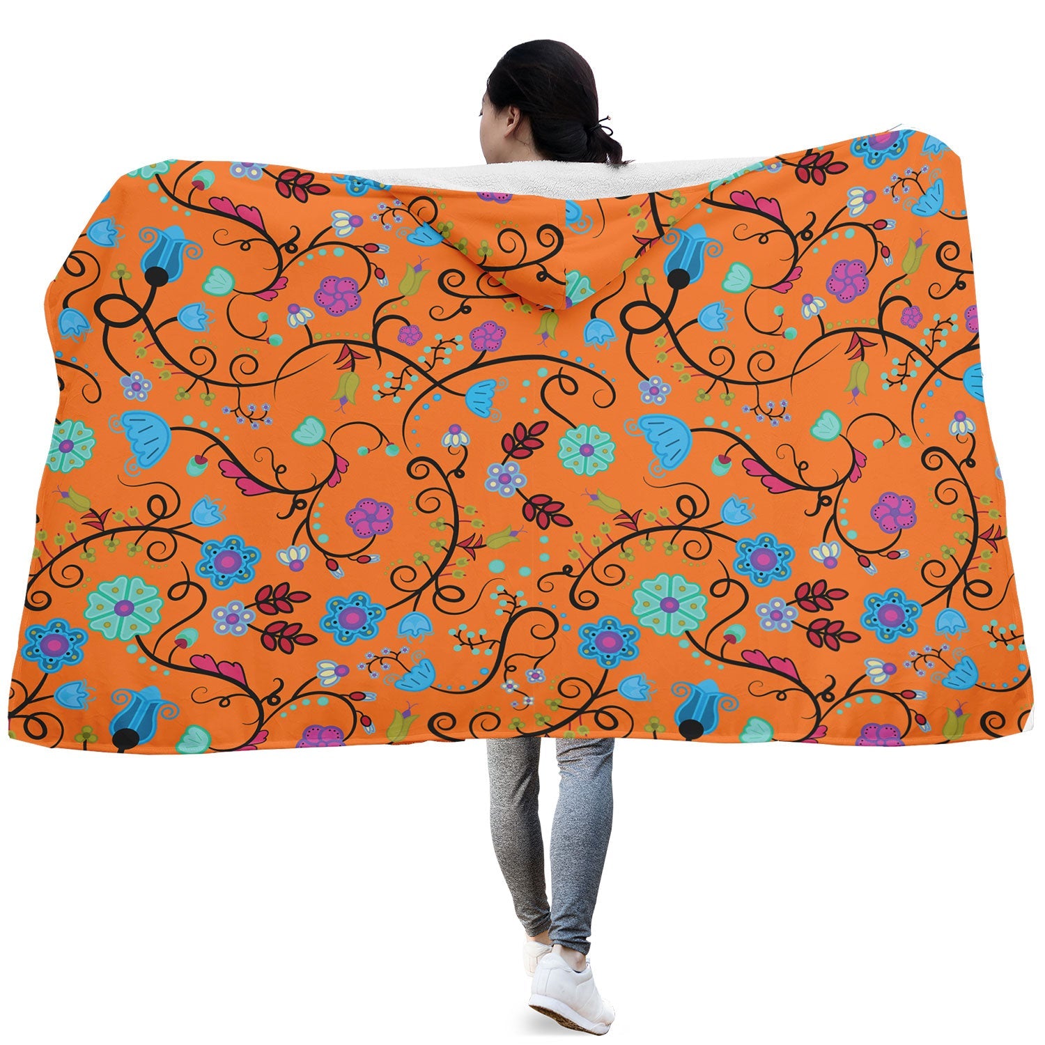 Nipin Blossom Carrot Hooded Blanket