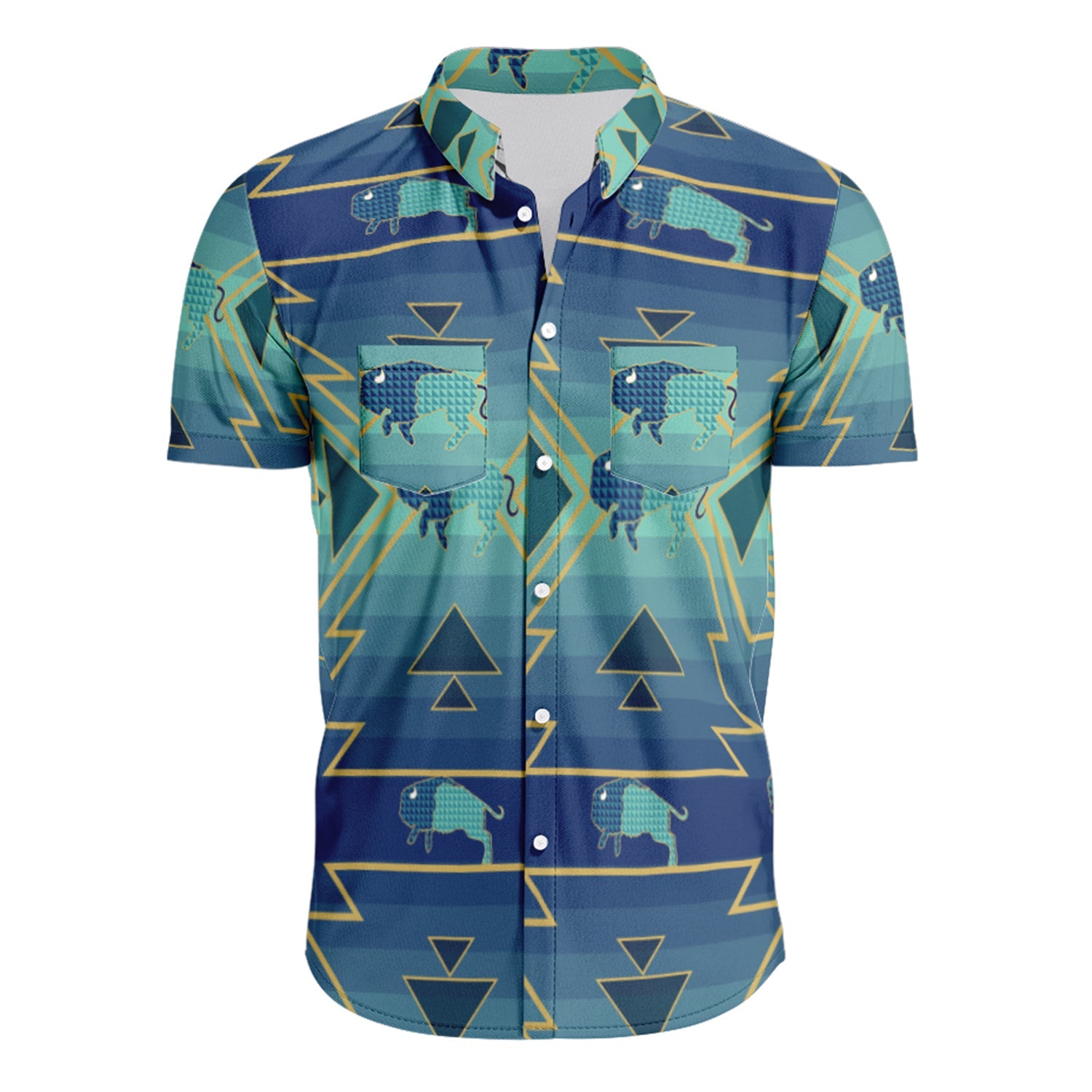 Buffalo Run Hawaiian-Style Button Up Shirt