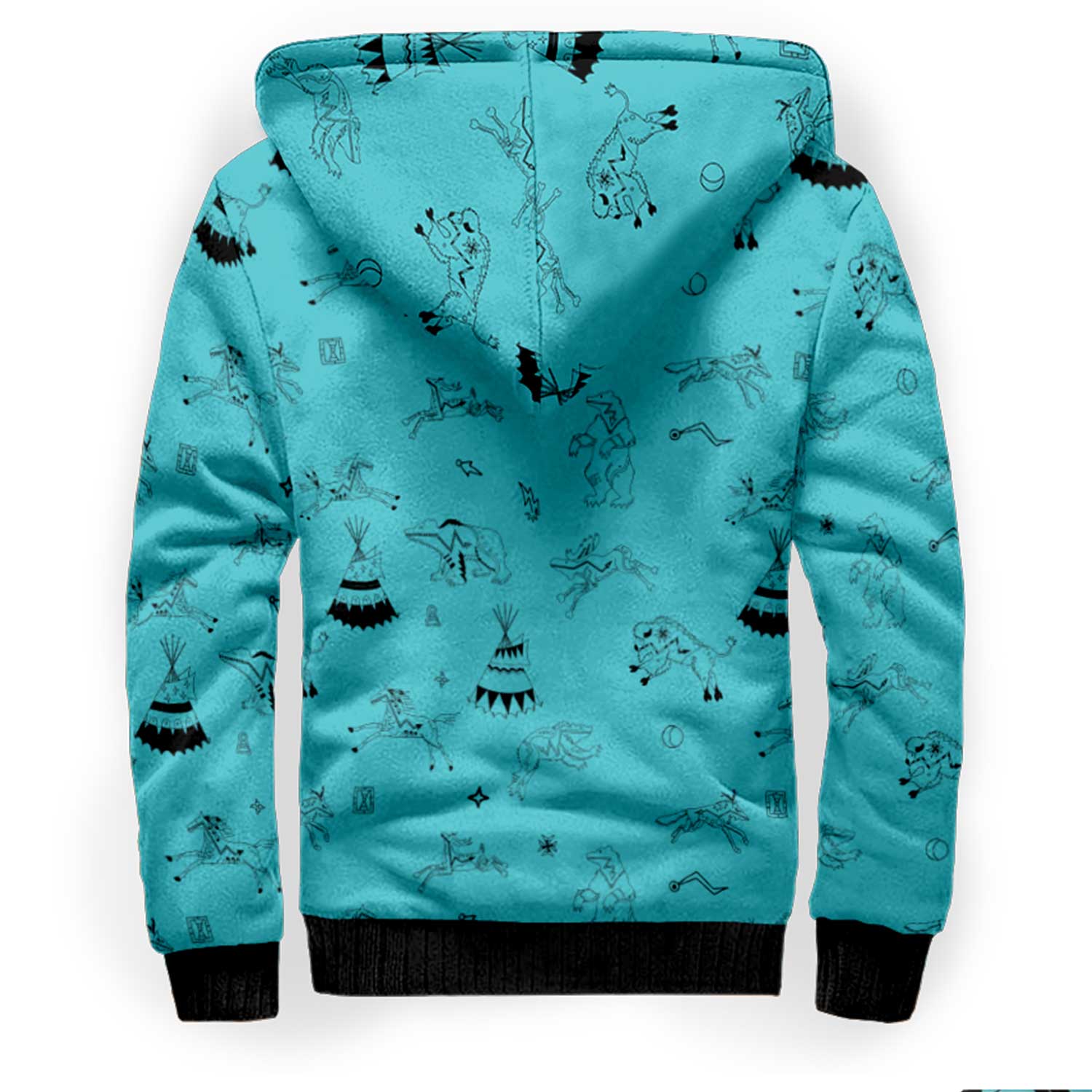 Ledger Dabbles Turquoise Sherpa Hoodie